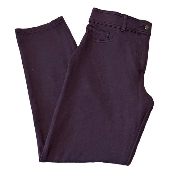 MACY'S STYLE & CO. Pants Dark purple Stretchy Straight leg Size 10 ike new - Picture 1 of 8